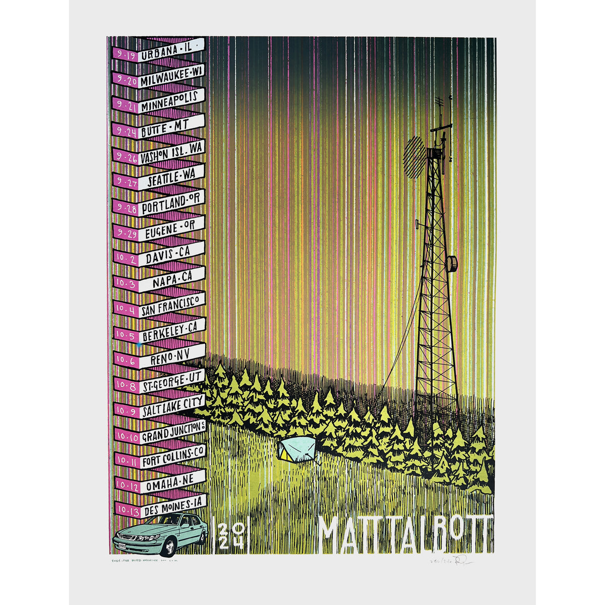 Matt Talbott / Fall 2024 Tour Poster (Jay Ryan) – Undertow