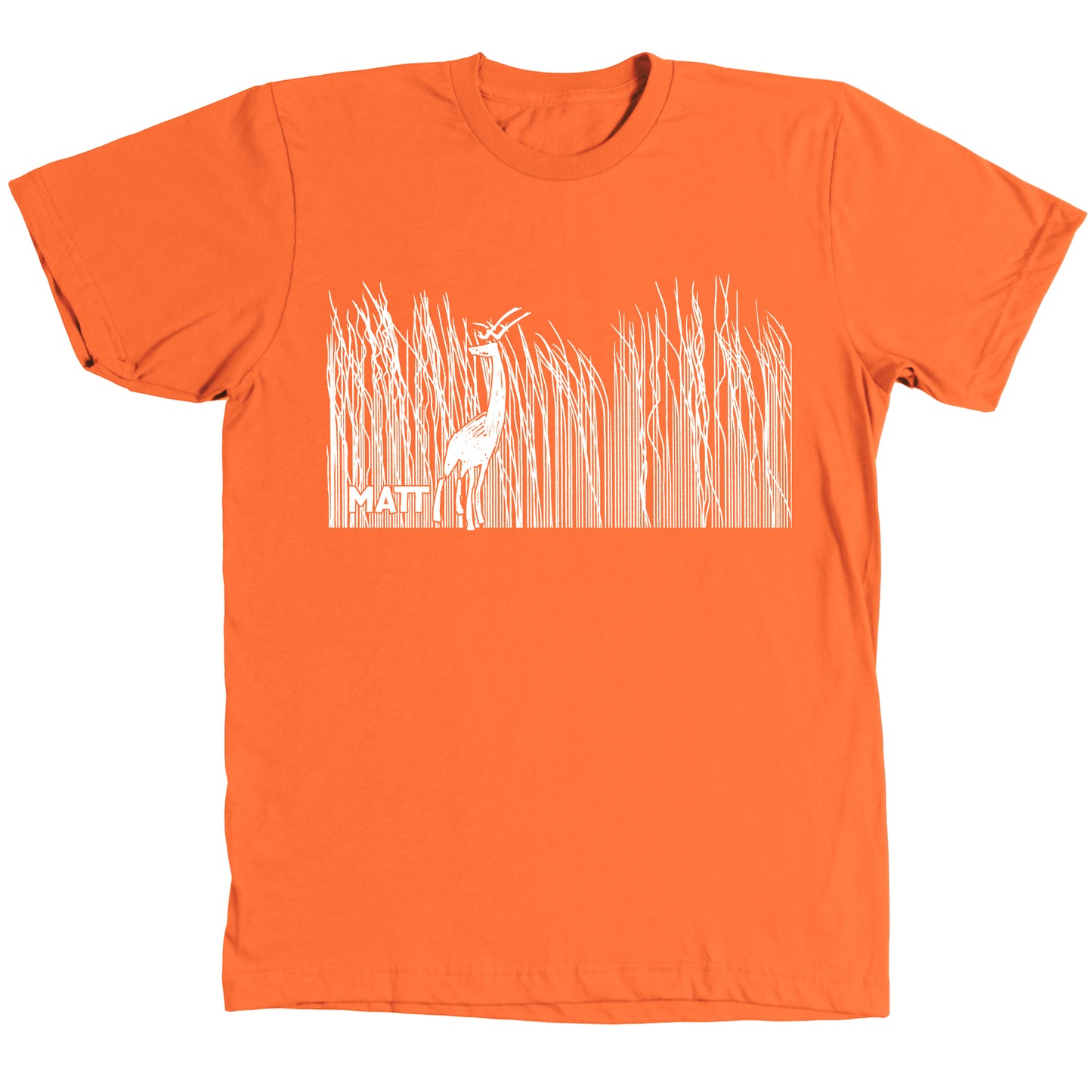 Deer in Tall Grass Shirt - Orange