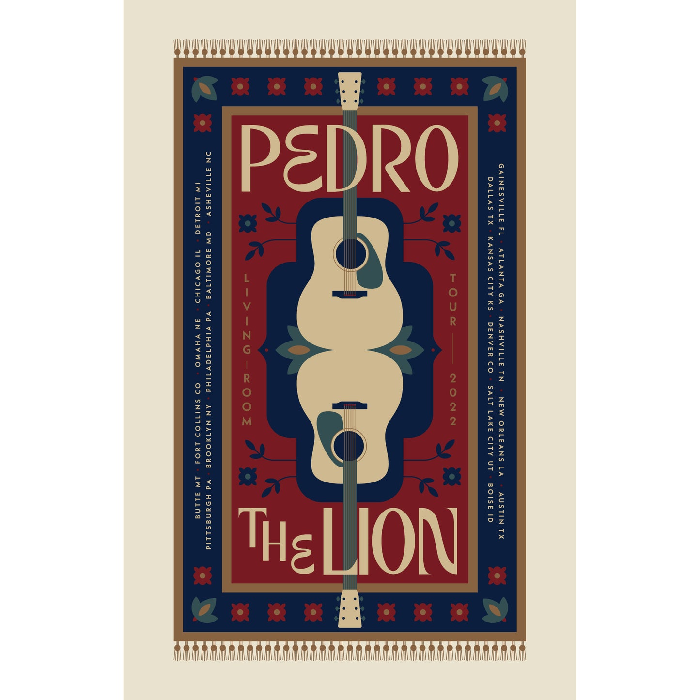 Pedro the Lion 2022 Living Room Tour Poster 11x17"